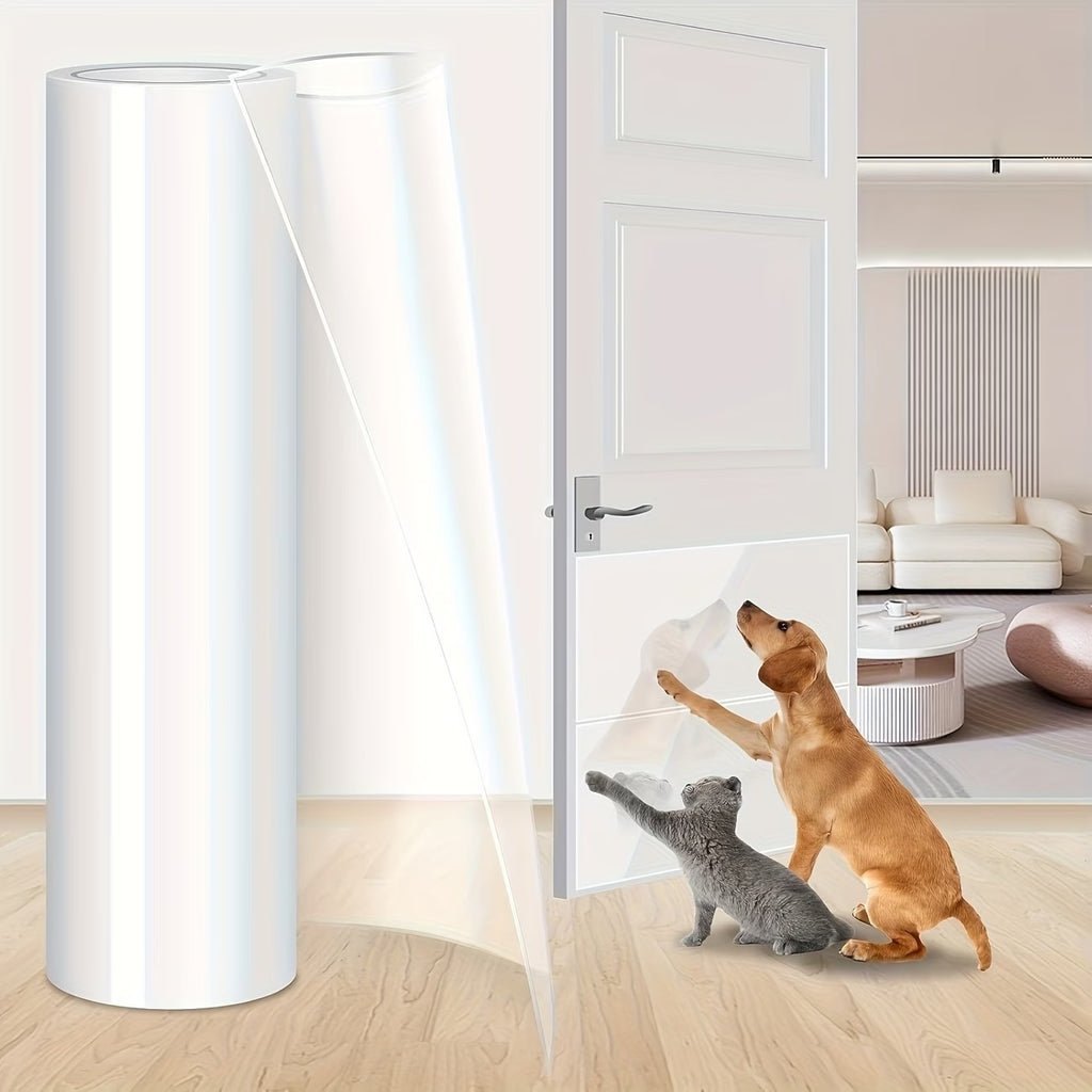 1 Roll Furniture Protector Tape, Clear PVC Anti-Scratch Pad for Sofa, Door & Wall
